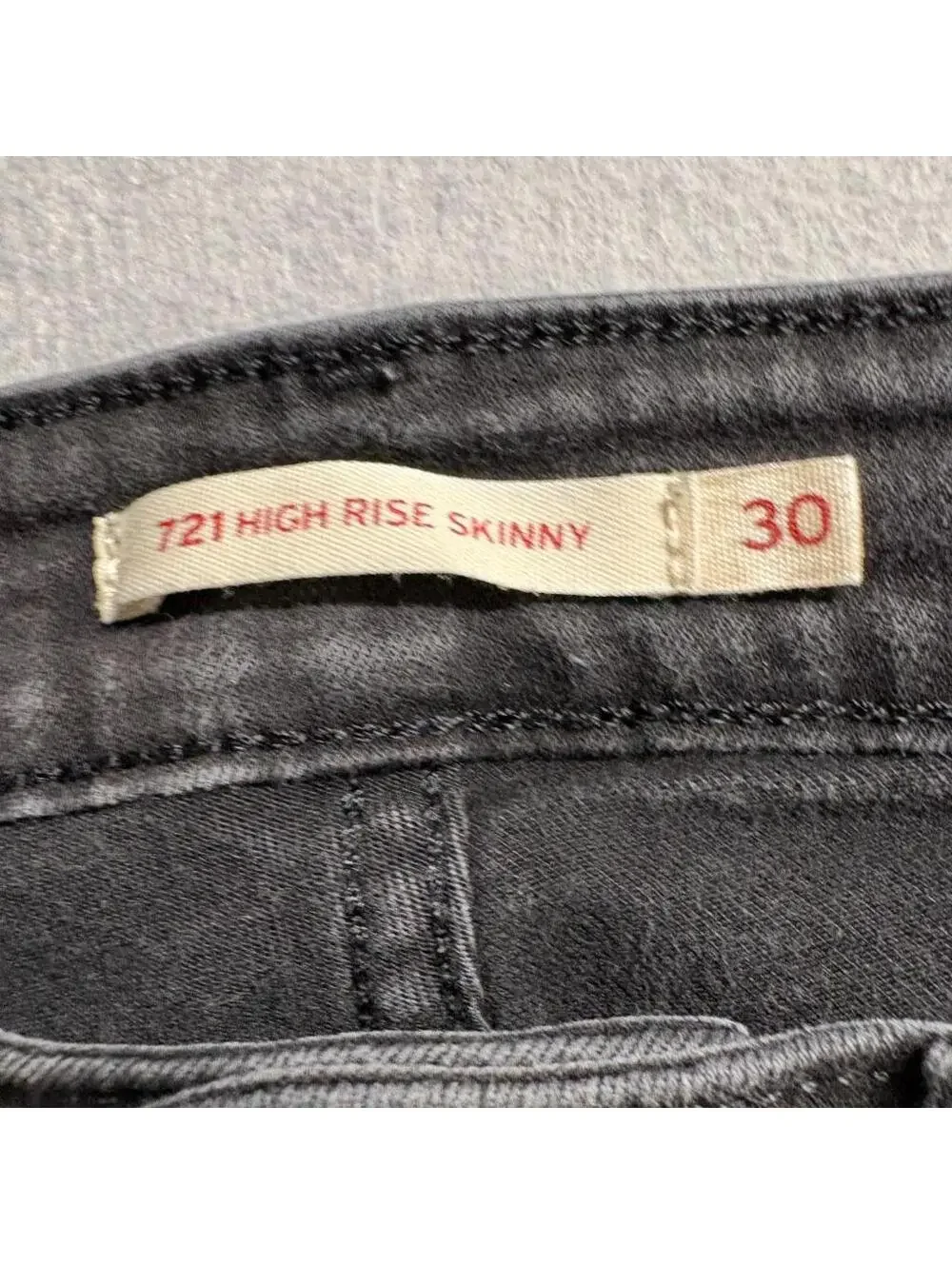 Levis 721 High Rise Skinny Jeans Womens Size 30 Black Denim Stretch Pants
